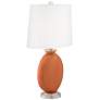 Robust Orange Carrie Table Lamp Set of 2 with Dimmers