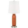 Robust Orange Carrie Table Lamp Set of 2 with Dimmers