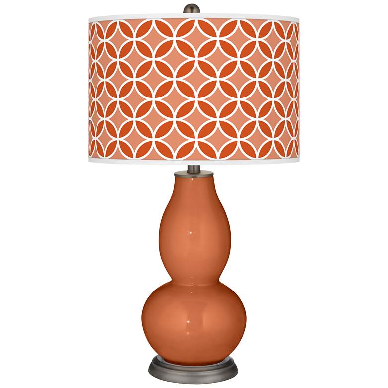 Image 1 Robust Orange Circle Rings Double Gourd Table Lamp