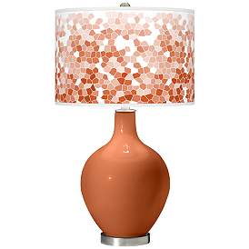 Image1 of Robust Orange Mosaic Giclee Ovo Table Lamp
