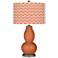 Robust Orange Narrow Zig Zag Double Gourd Table Lamp