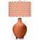 Robust Orange Narrow Zig Zag Ovo Glass Table Lamp