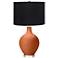 Robust Orange Ovo Table Lamp with Black Shade