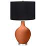 Robust Orange Ovo Table Lamp with Black Shade
