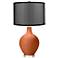 Robust Orange Ovo Table Lamp with Organza Black Shade