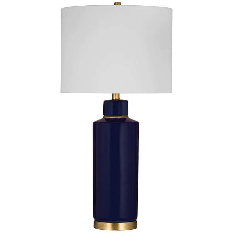 Image 1 Robynn Navy Blue Ceramic Table Lamp
