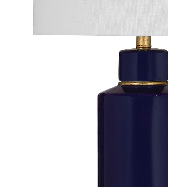 Image 2 Robynn Navy Blue Ceramic Table Lamp more views