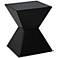 Rocco  13 1/2" Wide Modern Square Black End Table