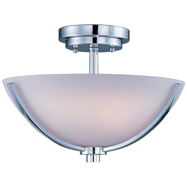 Image 1 Rocco 3-Light 14" Wide Polished Chrome Semi-Flush Mount