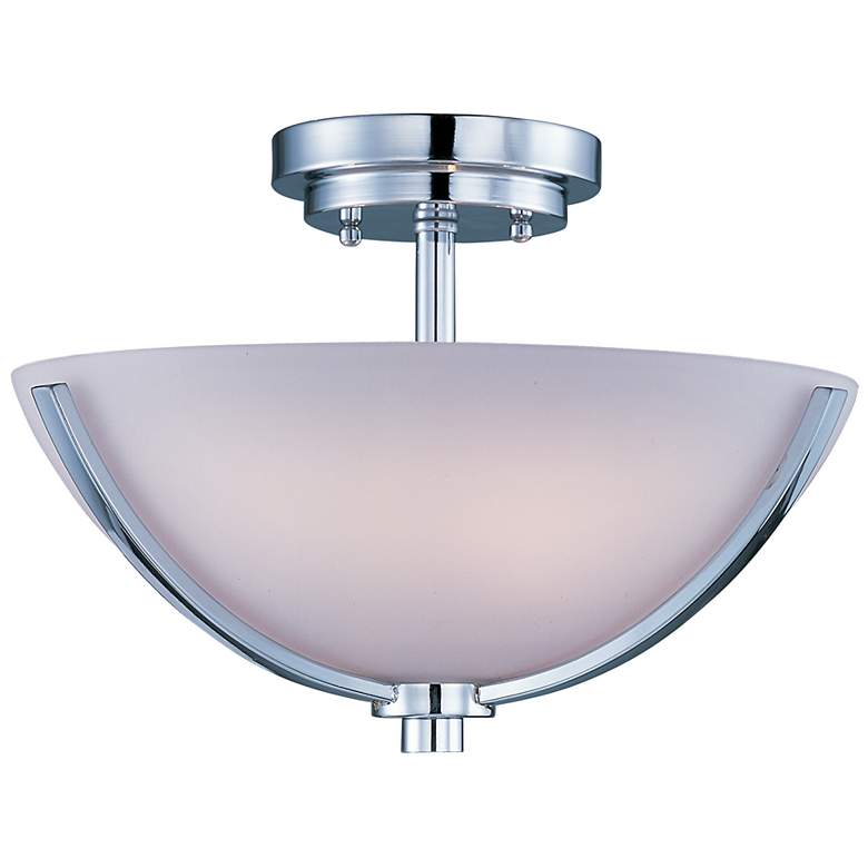 Image 1 Rocco 3-Light 14 inch Wide Polished Chrome Semi-Flush Mount