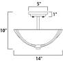 2_Rocco 3-Light 14" Wide Polished Chrome Semi-Flush Mount more views