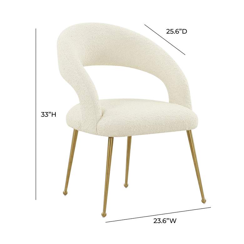 Image 6 Rocco Cream Boucle Fabric Dining Chair more views