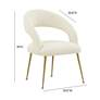 Rocco Cream Boucle Fabric Dining Chair in scene