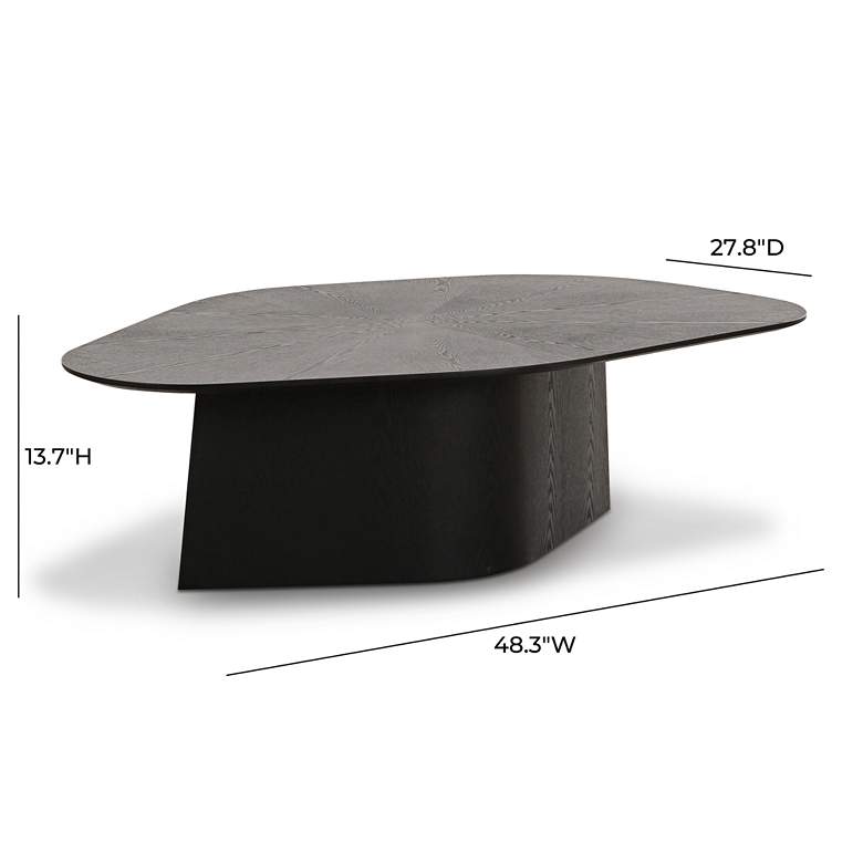 Image 7 Roche 48 1/4" Wide Black Ash Geometric Coffee Table more views