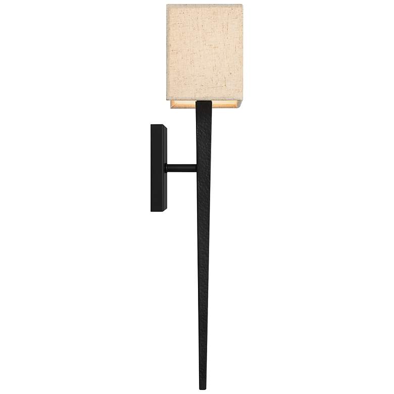 Image 2 Rochell 1-Light Matte Black Wall Sconce more views
