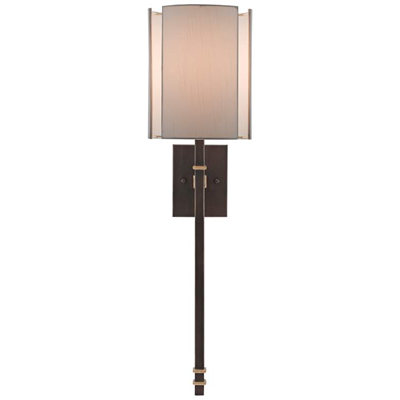Image 1 Rocher 30 1/4 inch High Hand-Rubbed Bronze Wall Sconce