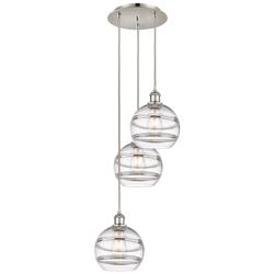 Rochester 14 1/2"W Polished Nickel and Clear Glass Multi-Light Pendant
