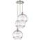 Rochester 18.5"W 3-Light Polished Nickel Cord Pendant w/ Clear Shade