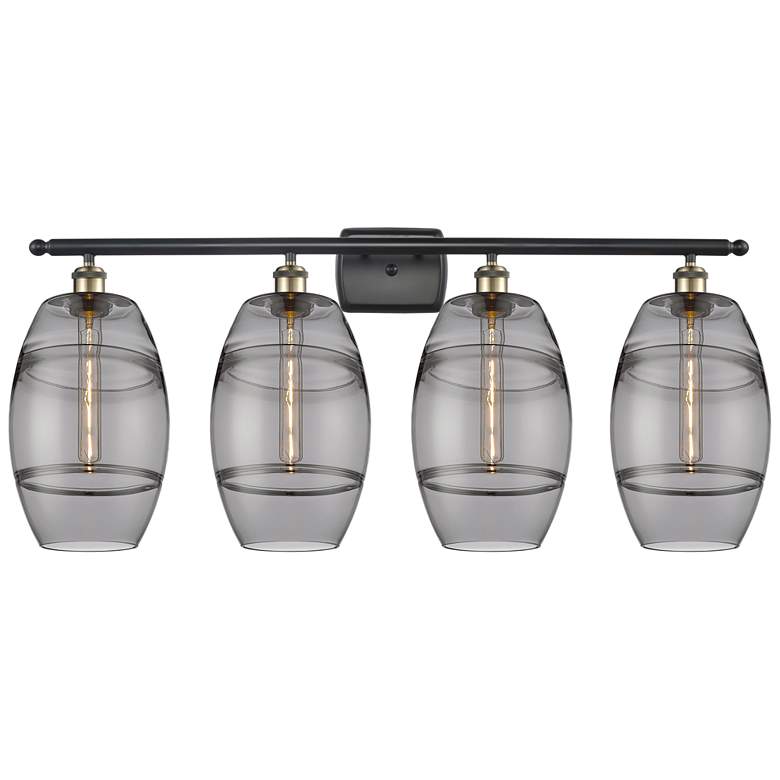 Image 1 Rochester 23.88"W 5-Light Oiled Bronze Stem Chandelier w/ Clear Shade