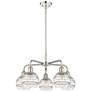 Rochester 23.88"W 5-Light Polished Nickel Stem Chandelier w/ Clear Sha