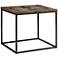 Rochester 26" Wide Burnished Brown Wood and Metal End Table