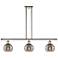 Rochester 36"W 3-Light Polished Nickel Stem Island Light w/ 6" Sm