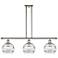 Rochester 36"W 3-Light Polished Nickel Stem Island Light w/ 8" Cl