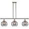 Rochester 36"W 3-Light Polished Nickel Stem Island Light w/ 8" Sm