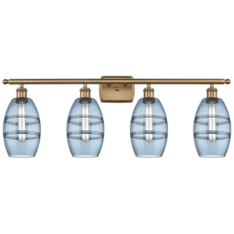 Image 1 Rochester 4-Light Vanity Light w/ Blue Shade