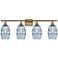 Rochester 4-Light Vanity Light w/ Blue Shade