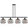 Rochester 48.25"W 4-Light Oiled Bronze Stem Island Light w/ Smoke Shad