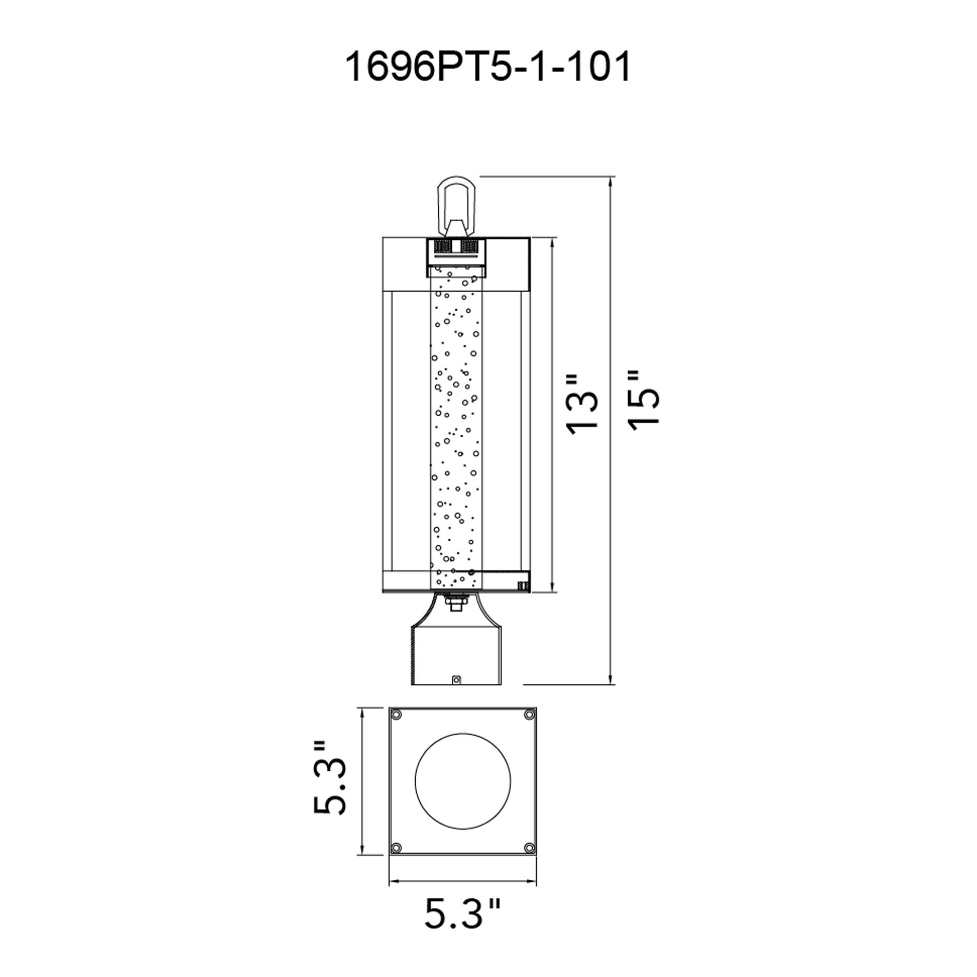 Image 6 Rochester Integrated LED Black Outdoor Lantern Head more views