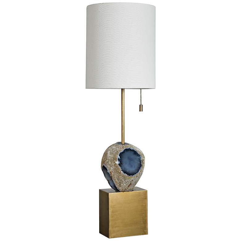 Image 1 Rock Candy Brass and Natural Agate Table Lamp