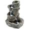 Rock Cascade 21 3/4" High Gray Faux Stone LED Light Outdoor Fountain