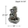 6_Rock Cascade 21 3/4" High Gray Faux Stone LED Light Outdoor Fountain more views