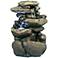 Rock Formation 3-Tier LED 11" High Tabletop Fountain