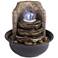 Rock Stack and Ball 10 1/4" High Tabletop Fountain