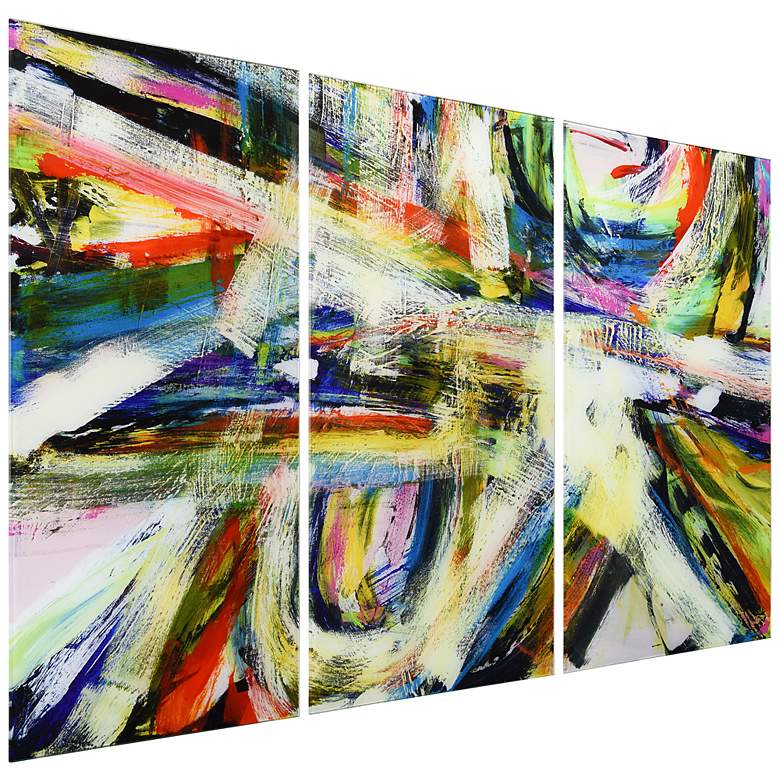 Image 2 Rock Star I ABC Frameless Reverse Printed Tempered Glass Wall Art Set of 3 more views