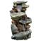 Rock Waterfall 40" High Outdoor Fountain with LED Lights