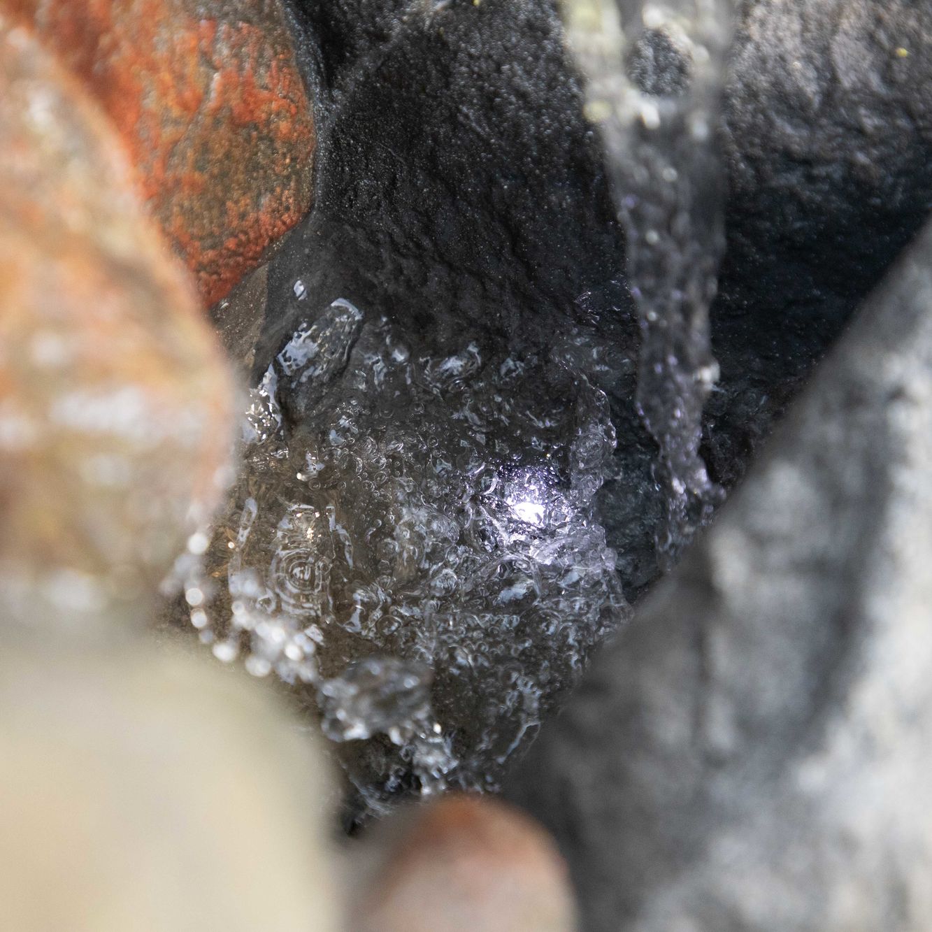 Rock Waterfall 40" High Outdoor Fountain with LED Lights X3696