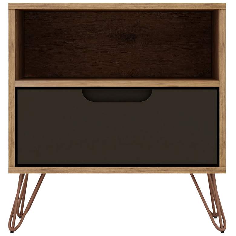 Image 1 Rockefeller 1.0 Nightstand in Nature and Textured Grey