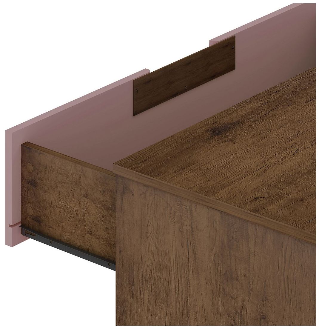 Image 4 Rockefeller 10-Drawer Double Tall Dresser in Nature and Rose Pink more views