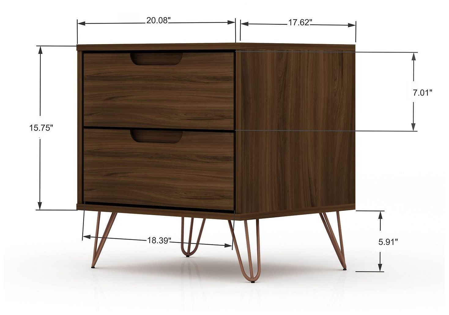 Image 3 Rockefeller 2.0 Nightstand in Brown more views