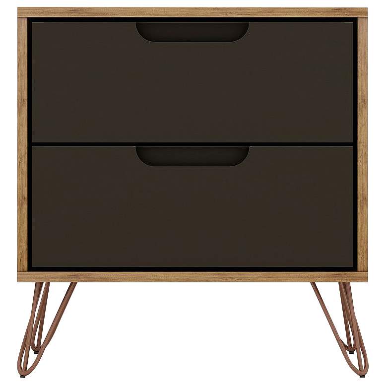 Image 1 Rockefeller 2.0 Nightstand in Nature and Textured Grey