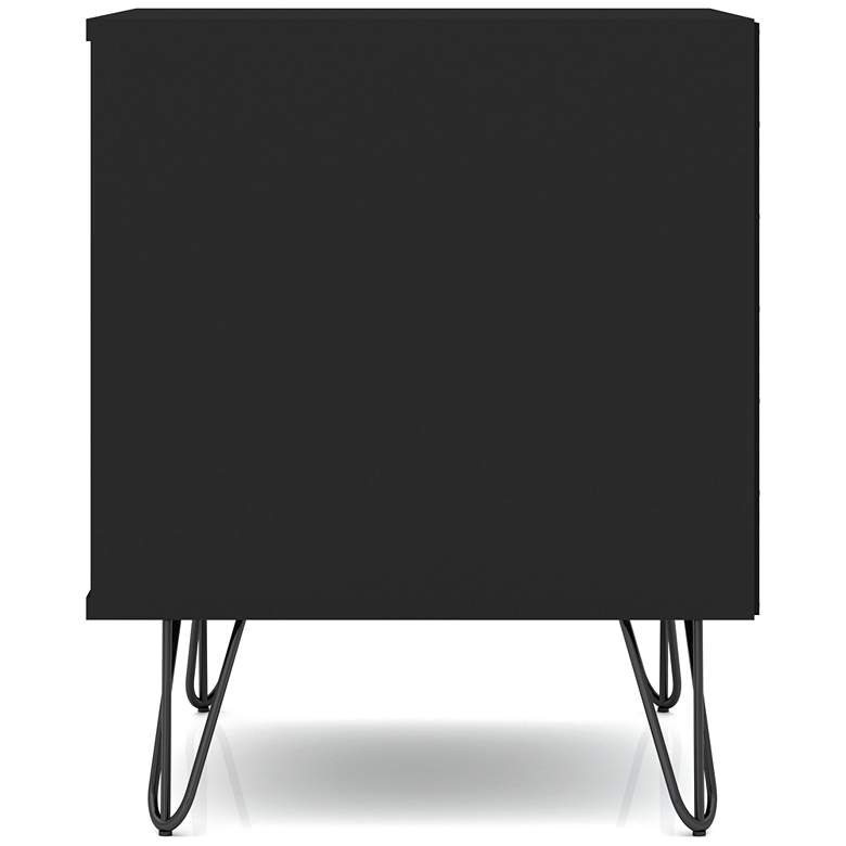 Image 5 Rockefeller 20" Wide Matte Black 1-Shelf 1-Drawer Nightstand more views