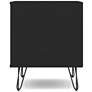 Rockefeller 20" Wide Matte Black 1-Shelf 1-Drawer Nightstand