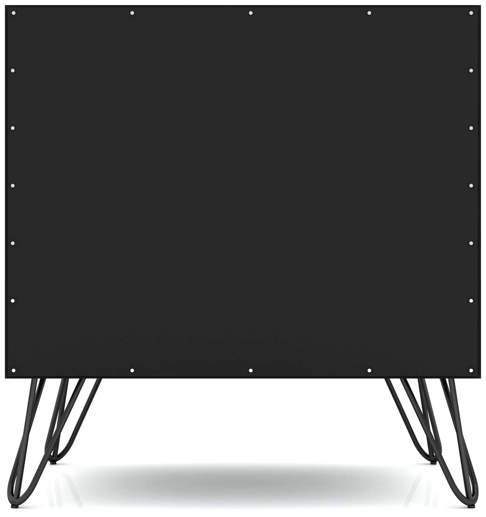 Rockefeller 20" Wide Matte Black 1-Shelf 1-Drawer Nightstand