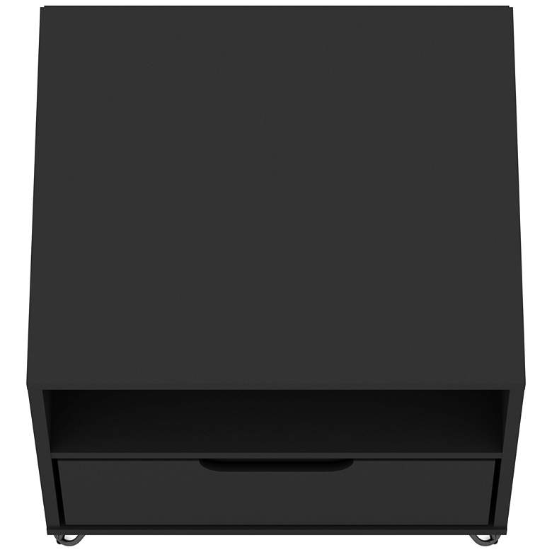 Image 5 Rockefeller 20" Wide Matte Black Modern Nightstands Set of 2 more views