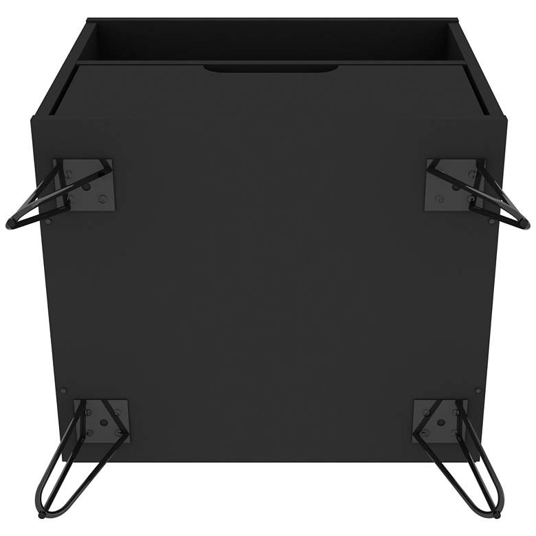 Image 7 Rockefeller 20" Wide Matte Black Modern Nightstands Set of 2 more views
