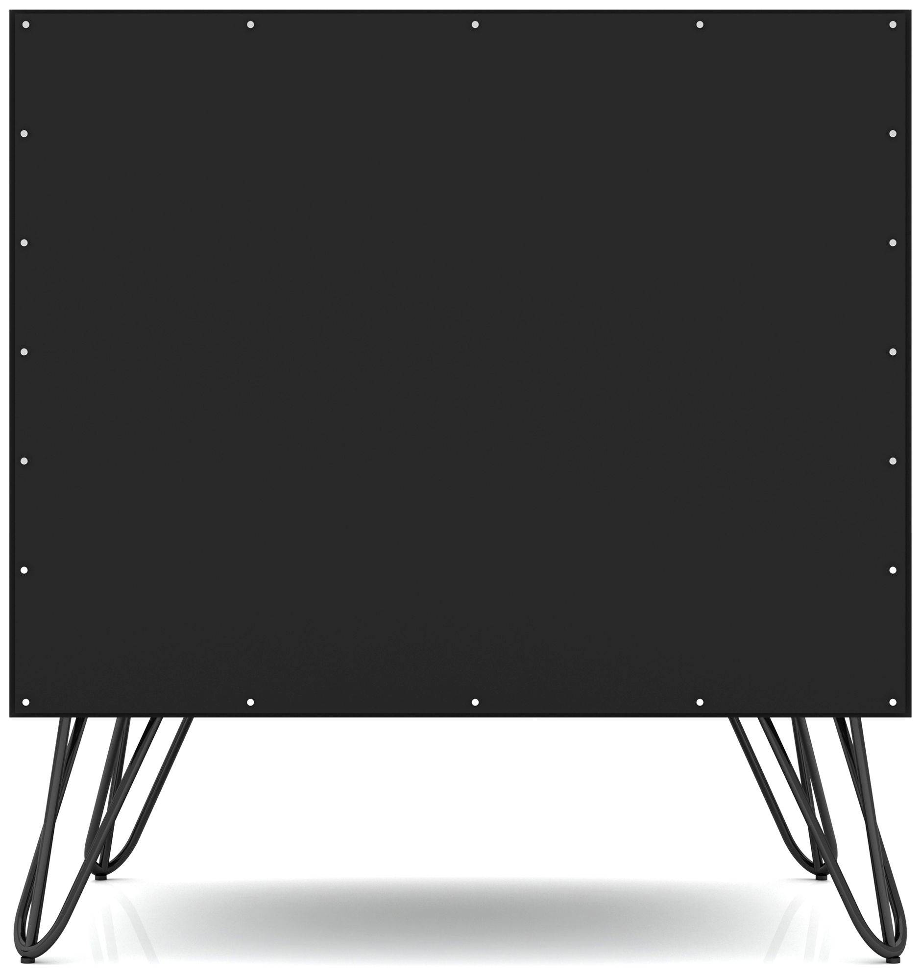 Rockefeller 20" Wide Matte Black Modern Nightstands Set of 2